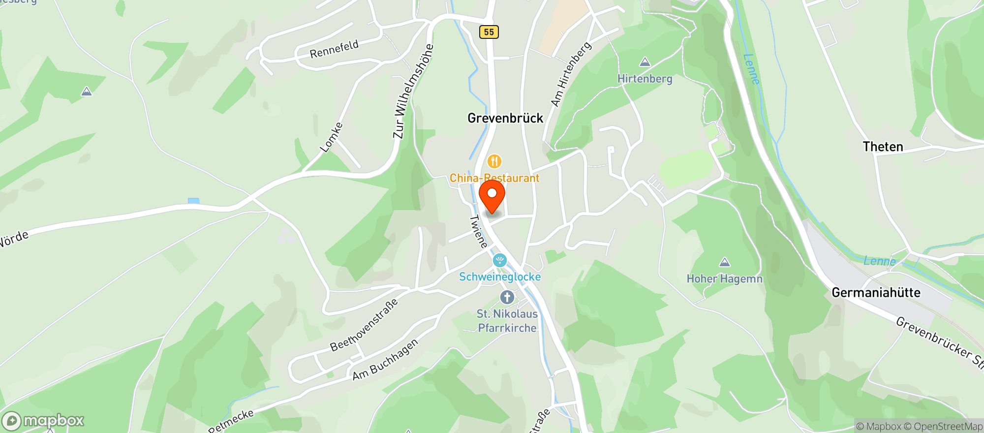 Map showing Drachenhöhle
