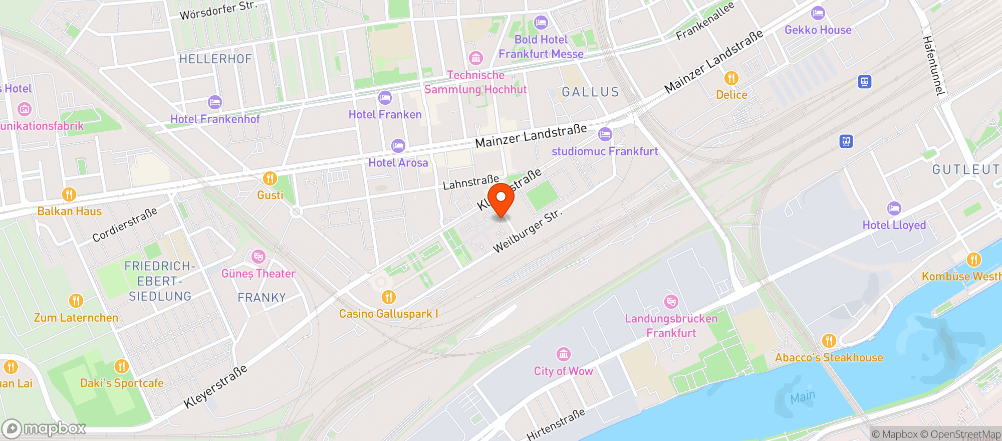 Map showing Harry's Lofts & Houses