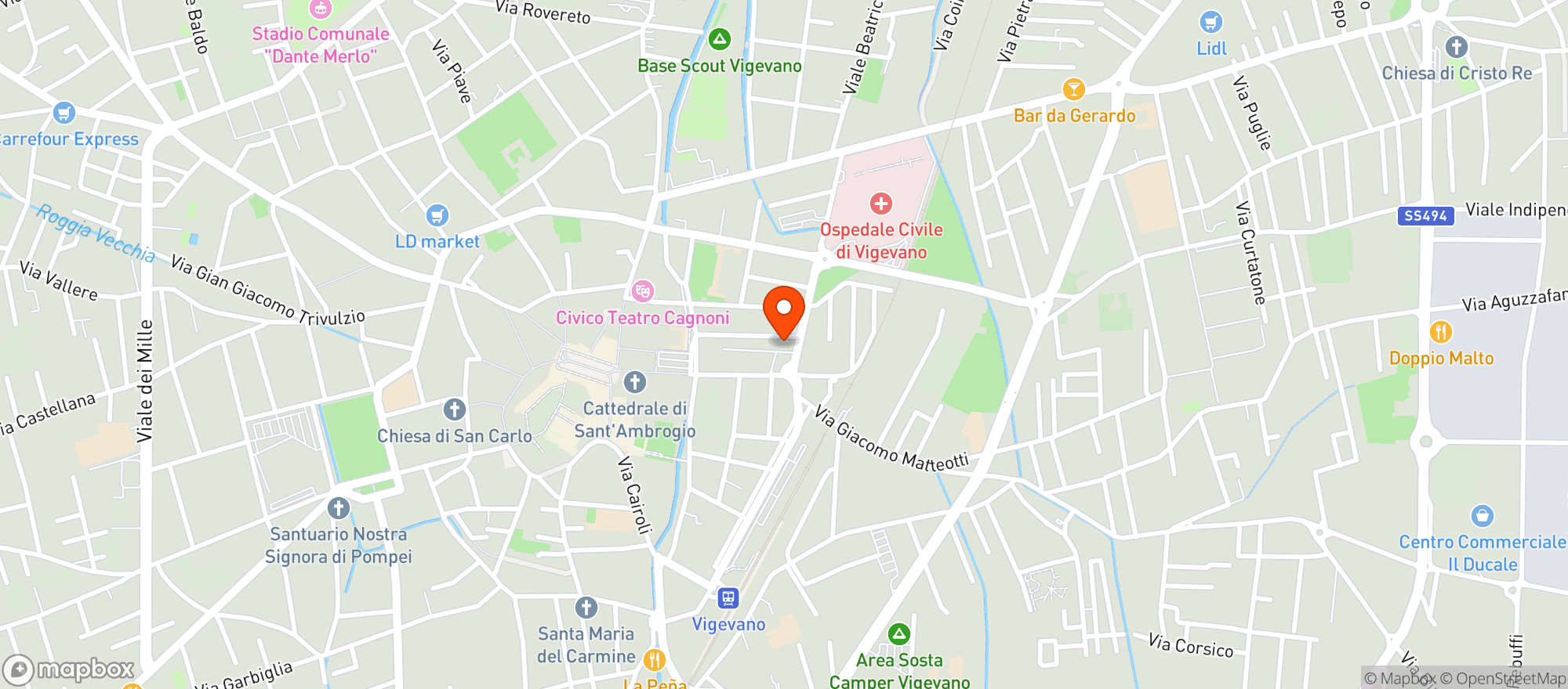 Map showing Conad