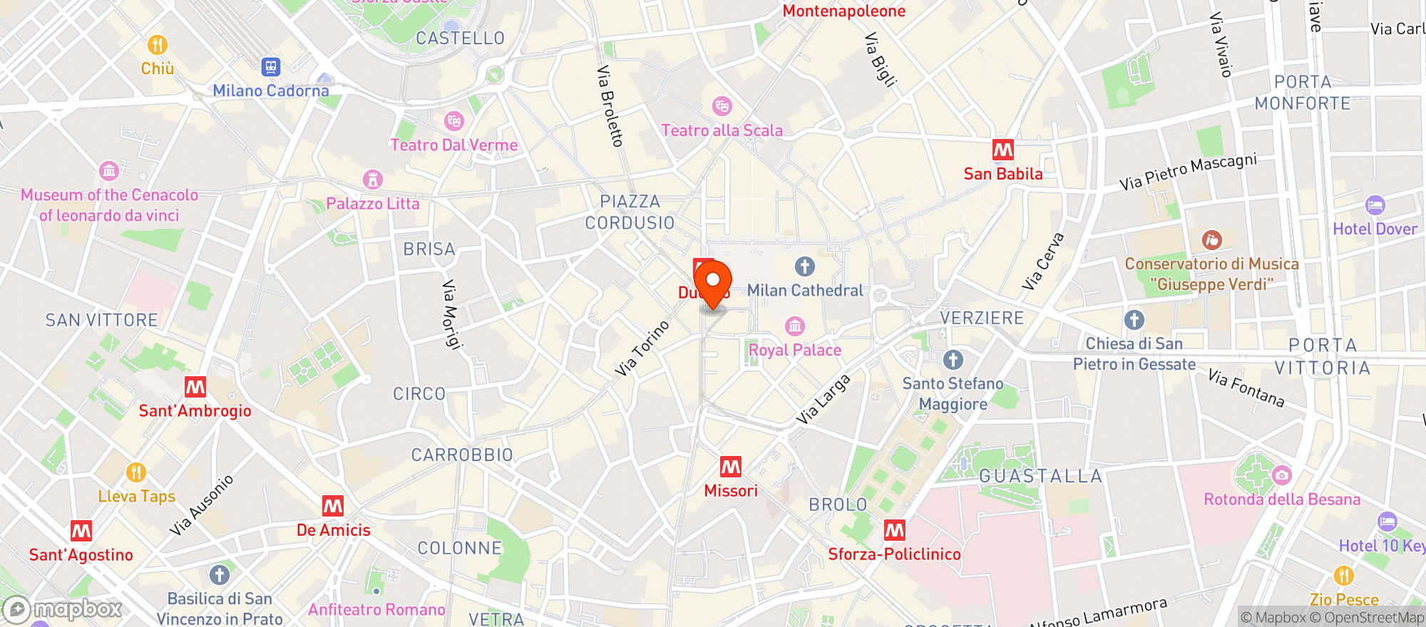 Map showing Dogana